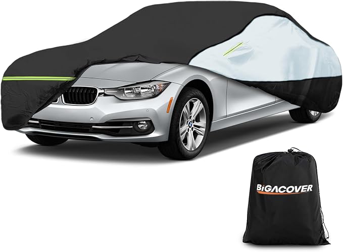 Universal Sedan Car Cover Fit for Mercedes-Benz C-Class, BMW 3 Series, Audi A3 by BIGACOVER