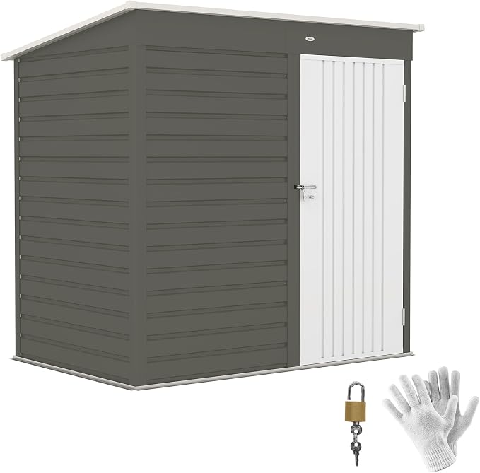 Outsunny 6' x 4' Outdoor Storage Shed, Metal Garden Tool Shed - Image 9