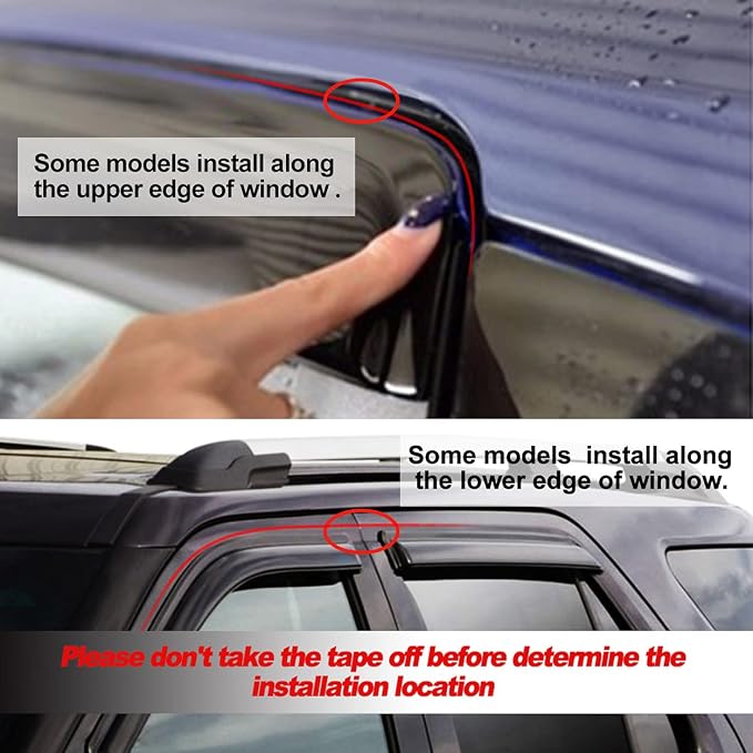94975 Side Window Wind Deflector, Window Visor fit - Image 3