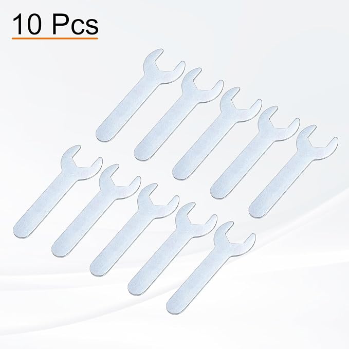 HARFINGTON 10pcs Small Wrench 13x70x1.5mm Metric U-Shaped Single Open Ended - Image 3