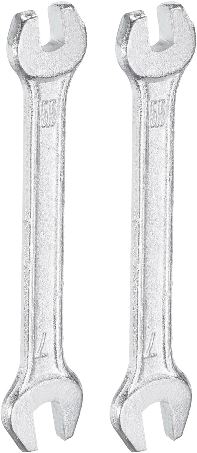 HARFINGTON 2pcs Double Open End Wrench 5.5mm x 7mm Metric 15 Degree Offset by HARFINGTON