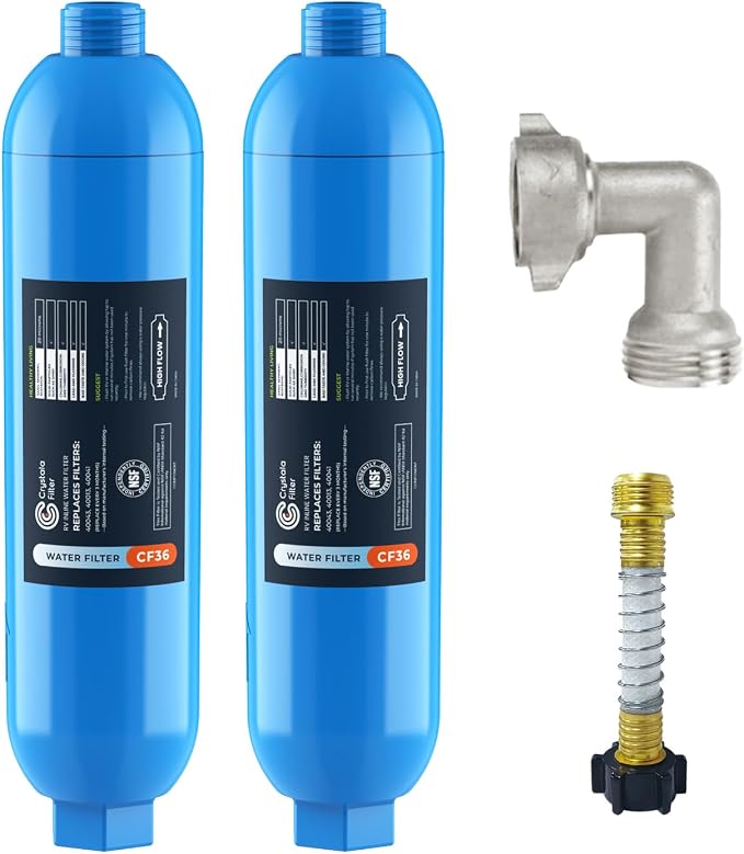 CRYSTALA RV/Camper Water Filter, Inline Water Filter Effectively Reduces Bad by CrystalaFilters