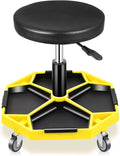 Auto Dynasty Mechanic Stool, Adjustable Rolling Pneumatic Creeper Garage Shop by AutoDynasty