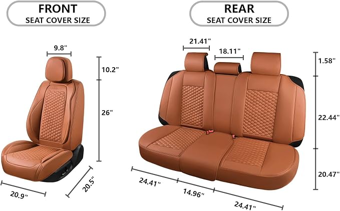 Car Seat Covers Full Set Leather Seat Covers Automotive Seat Covers Universal - Image 7