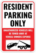 1PC Resident Parking Sign, 18 x 12 Inches by Venicor