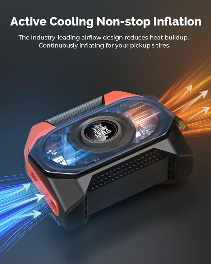 ETENWOLF VORTEX S6 Tire Inflator Portable Air Compressor - Image 7