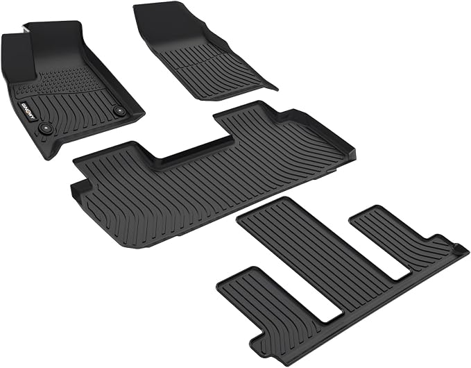 GINOWY-Floor Mats for Buick Enclave 2018-2024, TPE All Weather Mats Enclave - Image 2