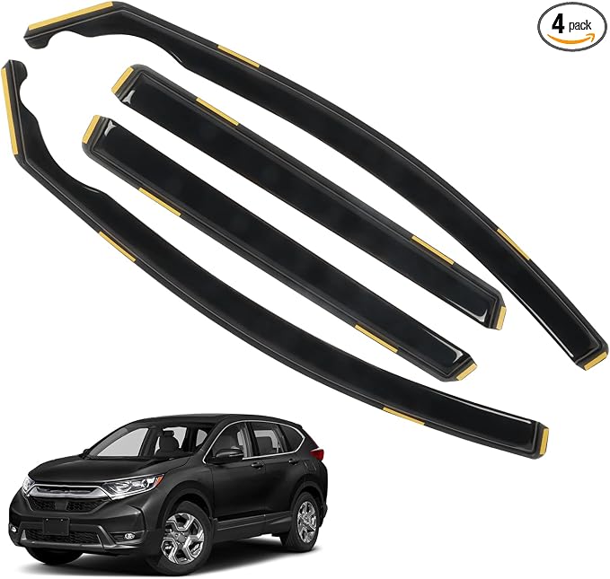 in-Channel Window Rain Guards for 2017-2022 Honda CRV, ‌Sturdy Side Wind by CHYKORLA