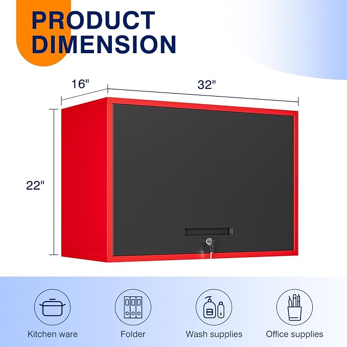 Yizosh Metal Garage Wall Cabinet - Image 3