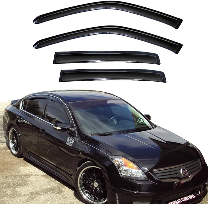 94005 Side Window Visors Wind Vent Deflector, Dark Smoke Window Shade by STARTSHIP