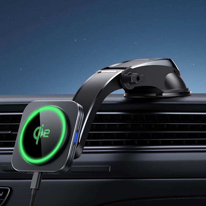 ESR for Qi2 15W MagSafe Car Mount Charger, Qi2-Certified MagSafe Car Charger by ESR