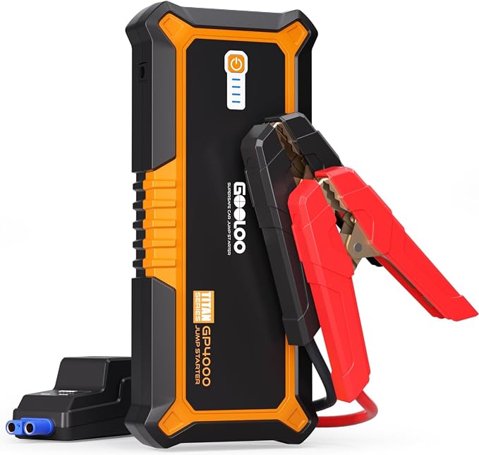 GOOLOO 4000A Peak Car Jump Starter 12V Auto Battery Booster SuperSafe Lithium by GOOLOO