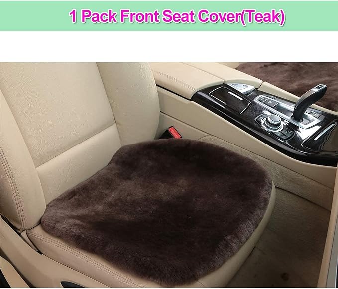 Fluffy Genuine Australia Sheepskin Car Seat Cover - Image 2