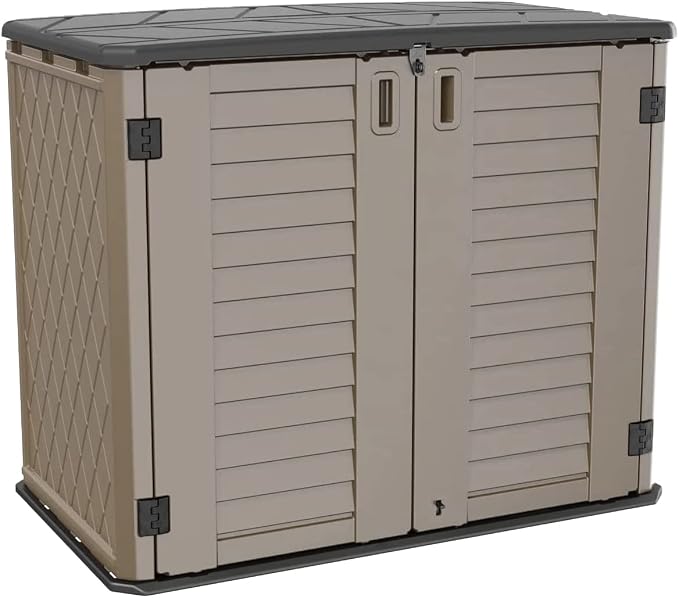 ADDOK 26 Cu.ft Outdoor Storage Shed Multi-Function, Lockable Horizontal Storage by ADDOK