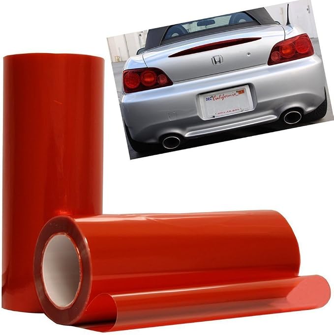 12 by 48 Inches Self Adhesive Headlight, Tail Lights, Fog Lights Tint Vinyl Film by F+%26+B+LED+LIGHTS