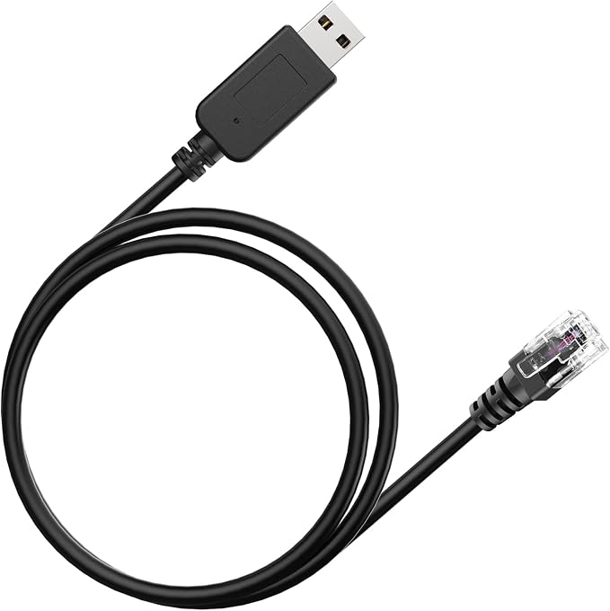 Radar Detector Cord, USB to RJ11 Cable, RJ11 Plug Power Cable, by Plozoe