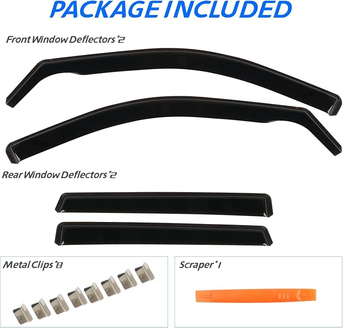 4PCS in-Channel Rain Guards for 2011-2020 Jeep Grand Cherokee, Durable Window - Image 5