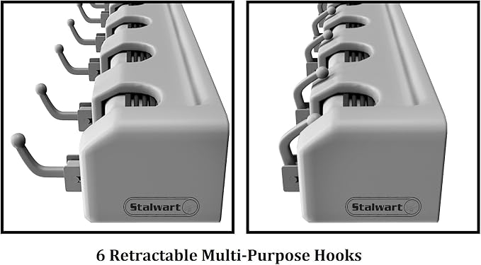Wall Organizer with Adjustable Slots and Hooks - Image 4