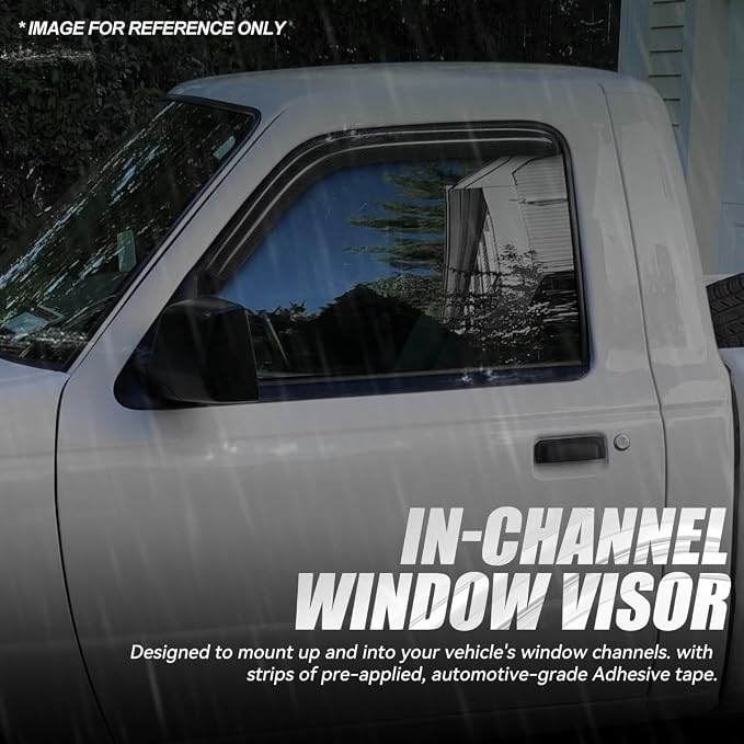 Auto Dynasty 2Pcs Carbon Fiber Pattern Window Visors Compatible - Image 3
