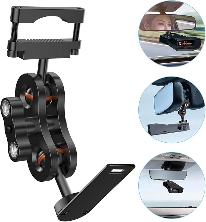 Radar Detector Mount Rearview Mirror Bracket, Aluminum Rearview Mirror Rod - Image 2
