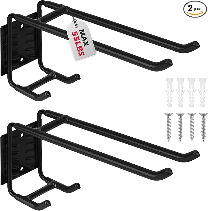 2-Piece 9.4" Heavy Duty Garage Hooks, Sturdy Utility Hooks Holds 55 LB Wall by SEDY