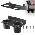 Oil Dual Funnel Holder Storage Rack Includes 2 Plastic Removable Drip Cups by SKYJDM