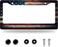 American Flag License Plate Frame Vintage USA Flag License Plate Stainless by GORSNKYE