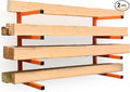 2 Pack Wood Organizer and Lumber Storage Rack Wall Mount, Heavy Duty Wood by LEEKIMID