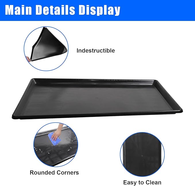 3 Pack Extra Large Oil Drip Pan, 35.4 x 24 x 1.6 in Oil Change Drain Pan - Image 3