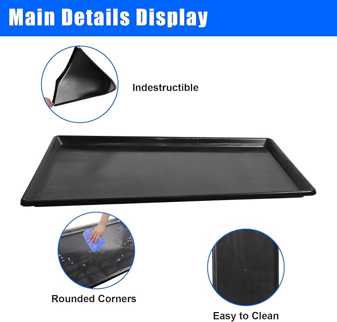 6 Pack Extra Large Oil Drip Pan, 35.4 x 24 x 1.6 in Oil Change Drain Pan - Image 3