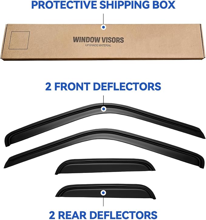 Window Visors Rain Guards for 1988-1999 Chevy/GMC C1500/ C2500/C3500/ K1500/ - Image 5