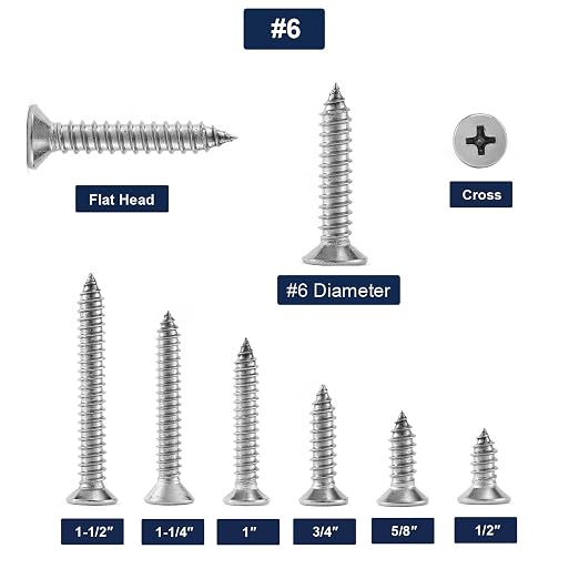 #6 x 5/8" Wood Screw 100Pcs 18-8 Stainless Steel Screws Flat Head Phillips Fast - Image 3