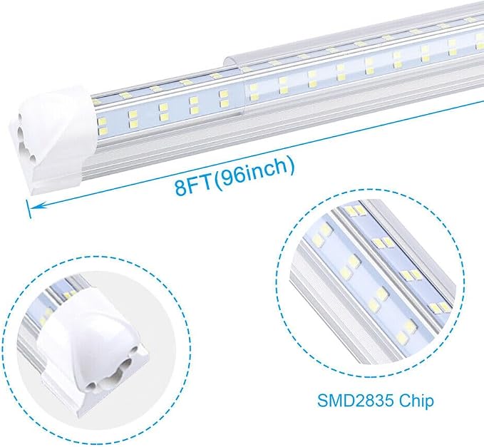 T8 LED Light Tube, 4FT 60W, 6500K Cool White Clear Cover, 4FT Tube Light - Image 4