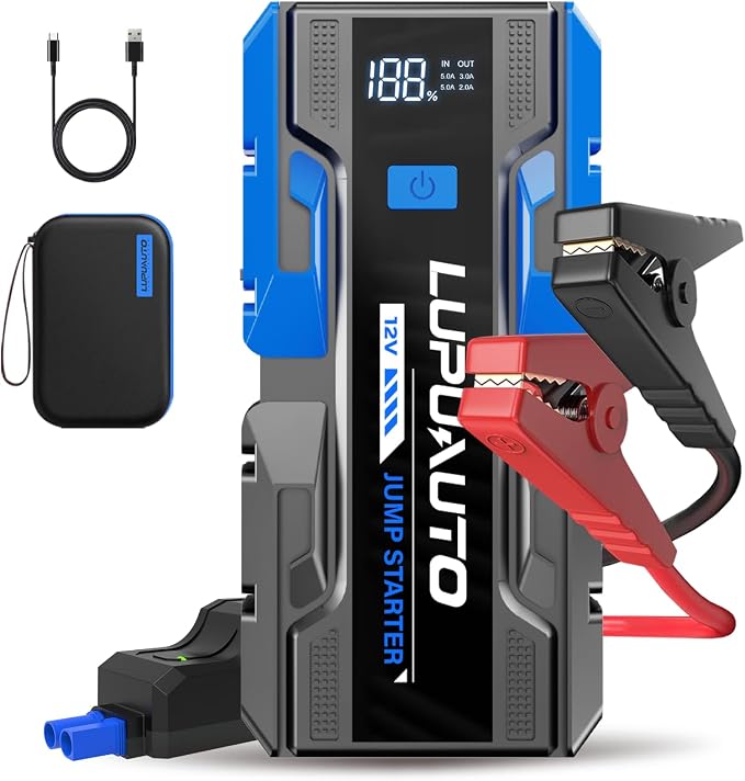 3000A Jump Starter, Portable Car Battery Jump Starter by lupuauto