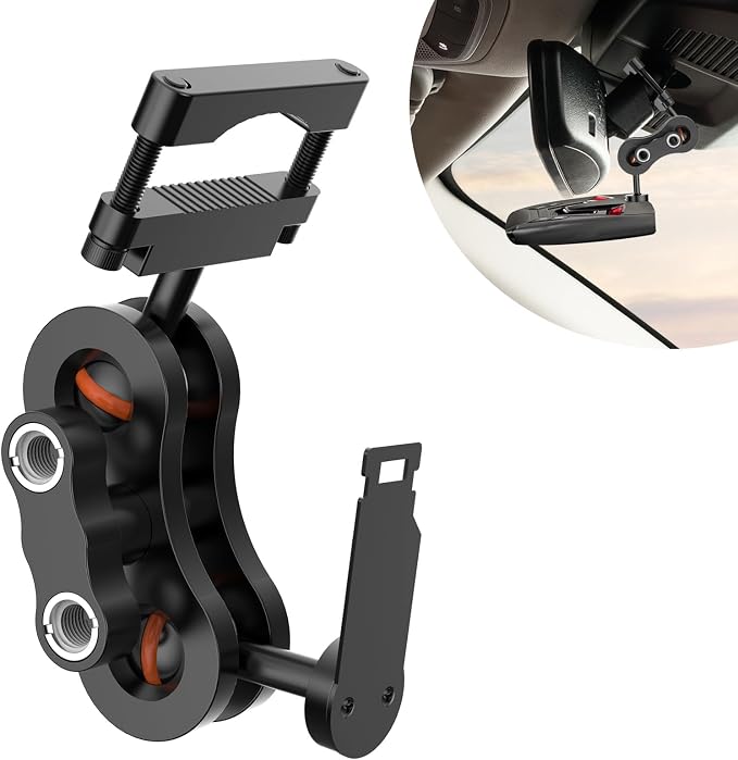 Radar Detector Mount, Aluminum Rearview Mirror Rod Radar Bracket by SDSACZMU