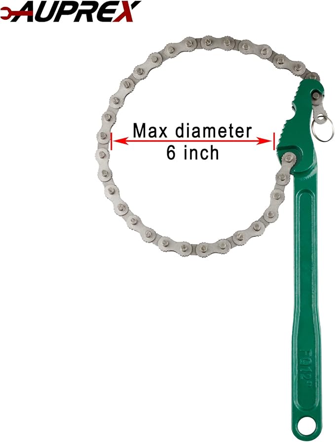 12 Inch Sturdy Carbon Steel Adjustable Heavy Duty Ratcheting Chain Oil Filter - Image 6