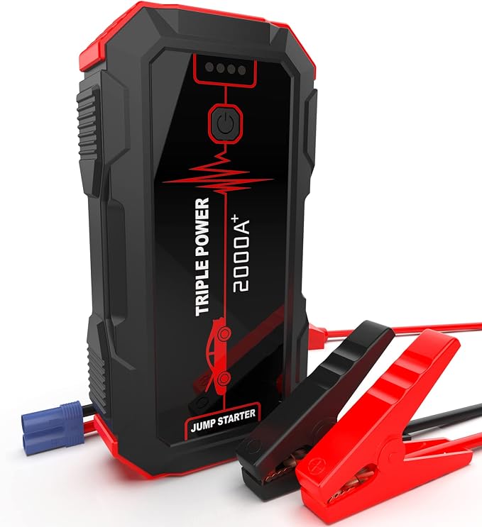 Car Jump Starter 2000A Peak 12V Car Battery Booster Pack, Portable Battery by Inorising