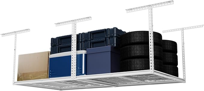The Atlas Pro 4 x 8 ft Overhead Garage Storage Rack, Ultra Duty 1250lbs Weight by Shuntong