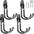 Heavy Duty Garage Hooks 4 Pack, J Shaped Hanger, Wall Mounted Storage System by HUPBIPY