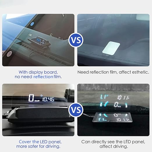 3D HUD Head Up Display Speedometer Digital Speed MPH Overspeed Alarm Fatigue - Image 6