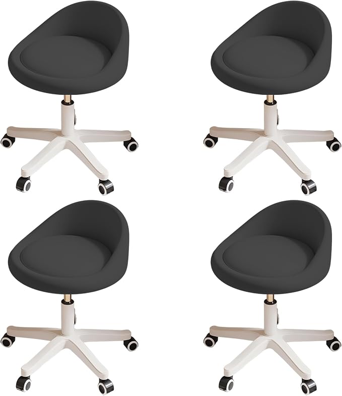 Rolling Stool Set of 4 Rolling Hydraulic Salon Stool by Walktory