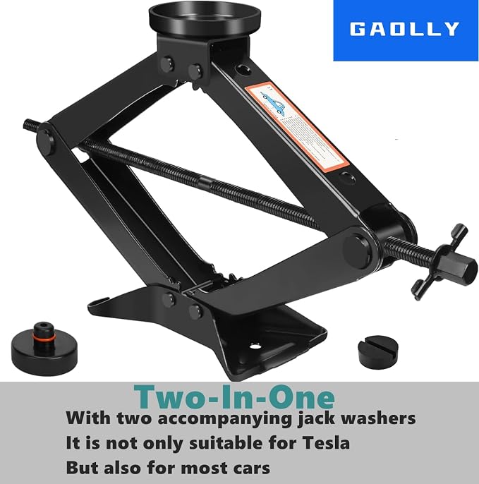Car Jack - 3 Ton Scissor Jack for Tesla Model Y, Universal Emergency Kit - Image 2
