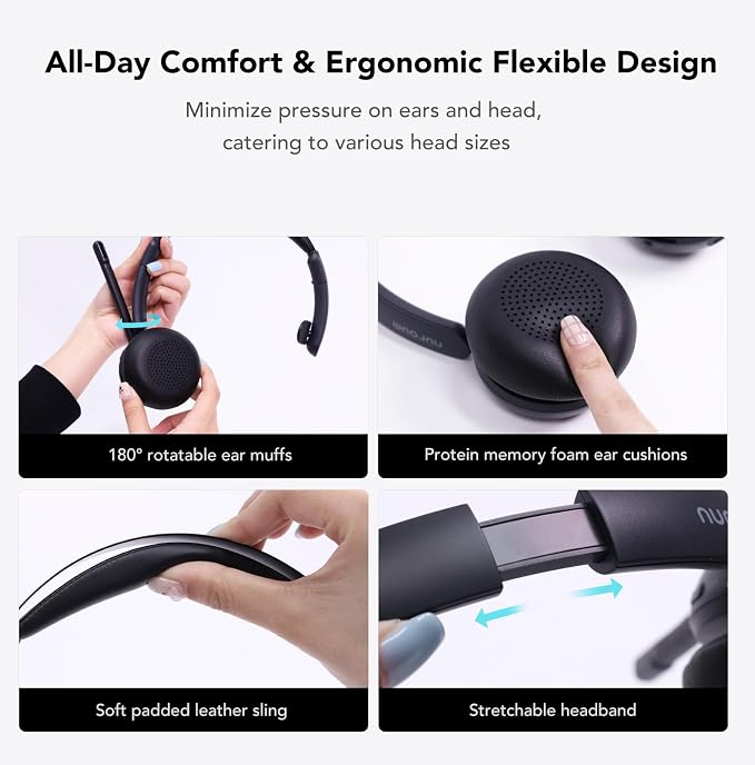 NUROUM Wireless Headset with Mic - Image 4