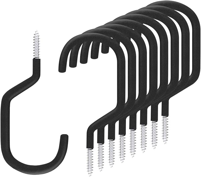 SMARTOLOGY 8 Pack Bike Hanger Storage Hook Rack, Rubber Coated Heavy Duty Large by SMARTOLOGY
