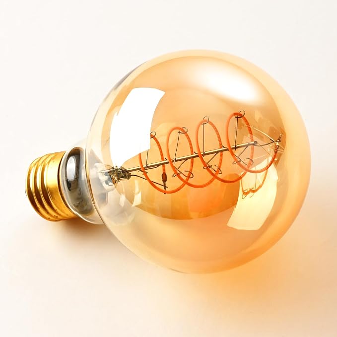 Leools Vintage LED Spiral Filament Bulb G25/G80 Dimmable Flick-Free 6W CRI95 - Image 5