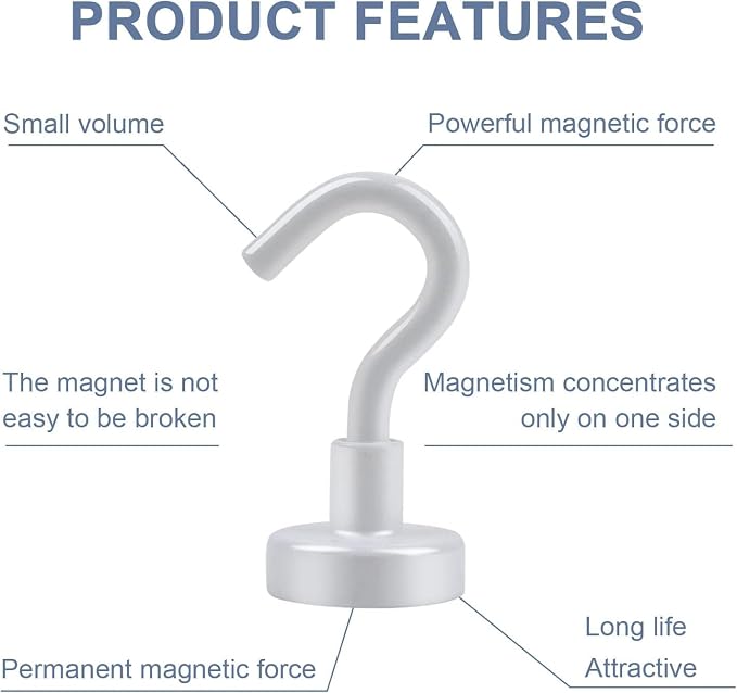 DIYMAG Magnetic Hooks for Refrigerator, Extra Strong Cruise Hook, Heavy Duty - Image 4