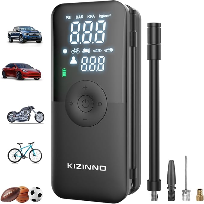 Tire Inflator Portable Air Compressor by KIZINNO