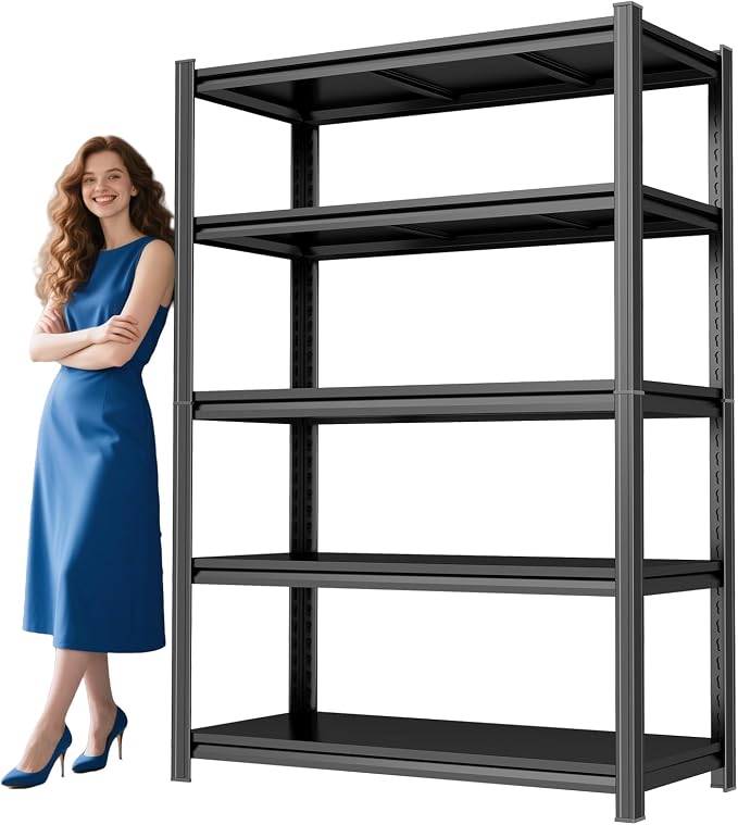 Garage Shelving 3500LBS Storage Shelves 5-Tier Adjustable Metal Shelving Units by PRESTELION