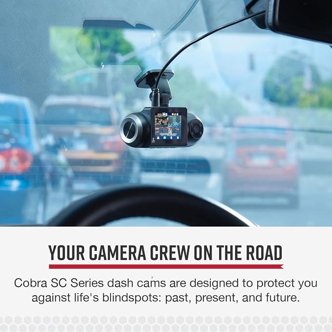 Cobra SC 201 Smart Dash Cam and 2.5A OBDII Port to Micro-USB Hardwire Kit: - Image 2