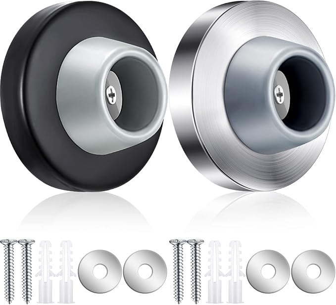 Blulu Concave Wall Door Stopper Door Bumper Stainless Steel Wall Protector by Blulu